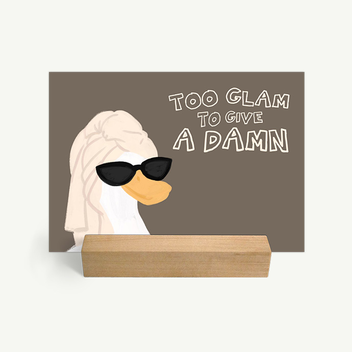 Too glam to give a damn