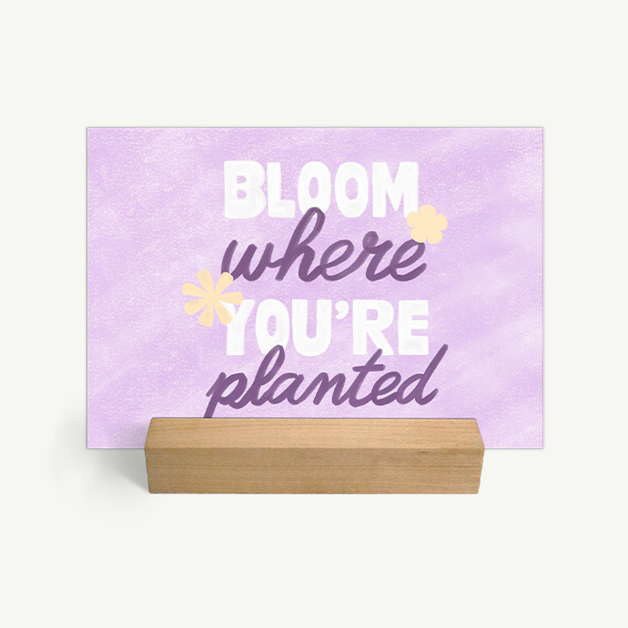 Bloom where you're planted